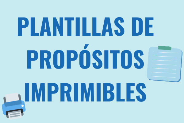 plantilla propósitos imprimir